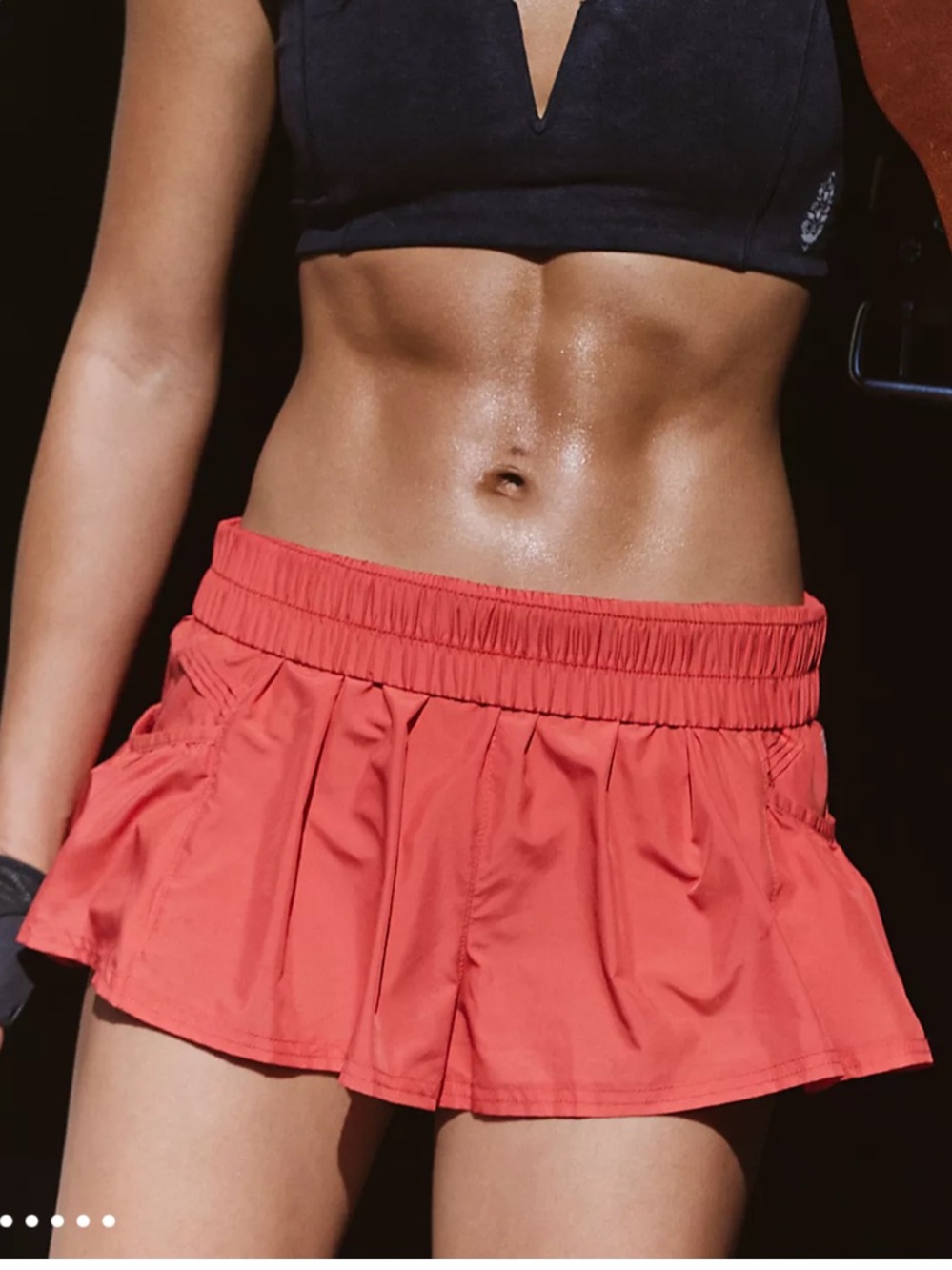 Free People Movement Get Your Flirt On Shorts Size Small Victory Red